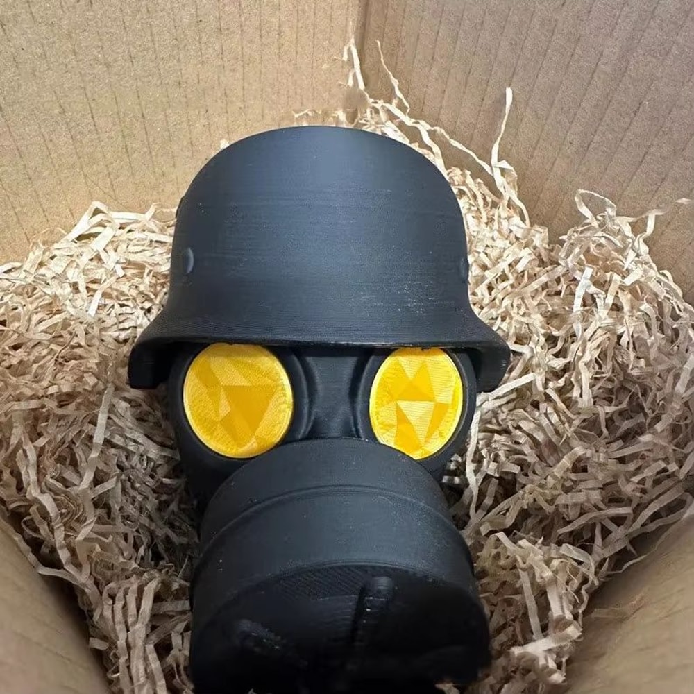 3D Trailer Hitch Ball Cover With Steel Helmet And Gas Mask Design Rust Protection Accessory 6