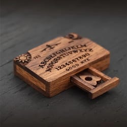 mini wooden ouija board with drawer and planchettes spirit board home decor