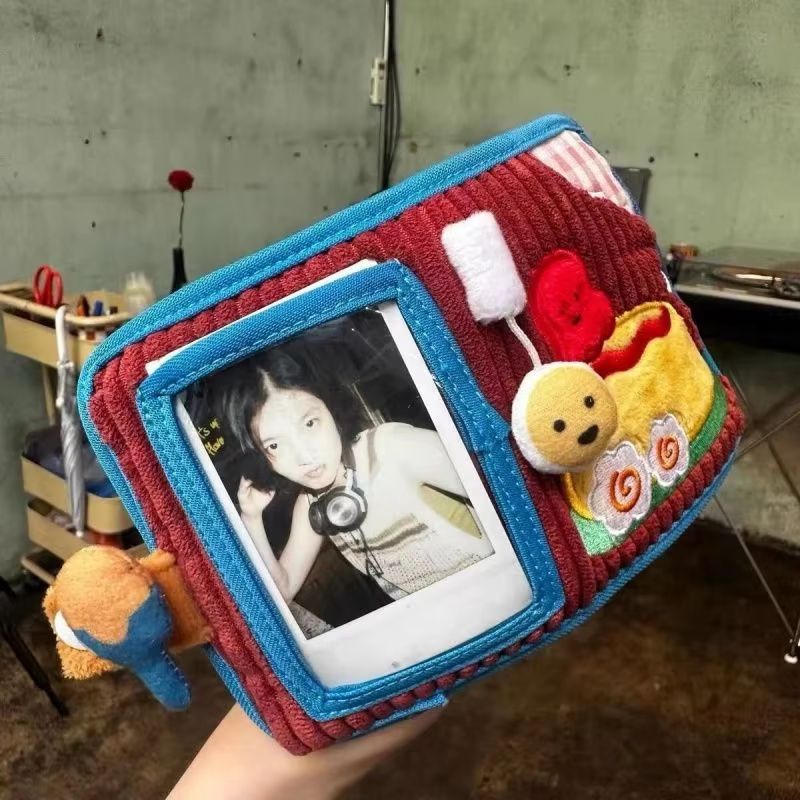 Cute Canvas Short Zipper Wallet For Women Small Fold Coin Purse And Card Holder In Denim Or Corduro 2