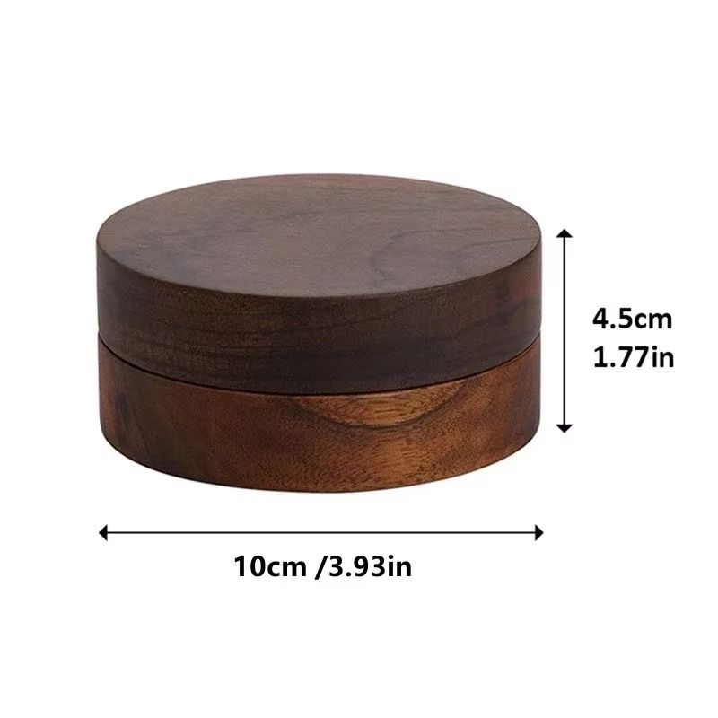 Walnut Wood Windproof Ashtray With Lid And Stainless Steel Liner For Home IndoorOutdoor 5
