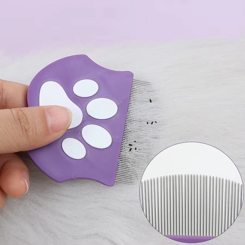Curved Pet Grooming Comb Flea And Detangling Brush For Cats And Dogs Face And Body Mini Grooming To 1