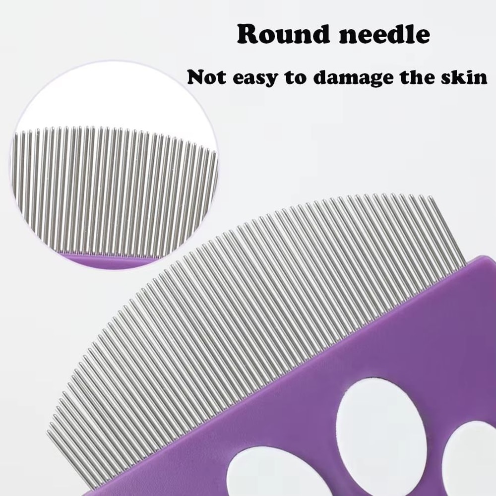 Curved Pet Grooming Comb Flea And Detangling Brush For Cats And Dogs Face And Body Mini Grooming To 3