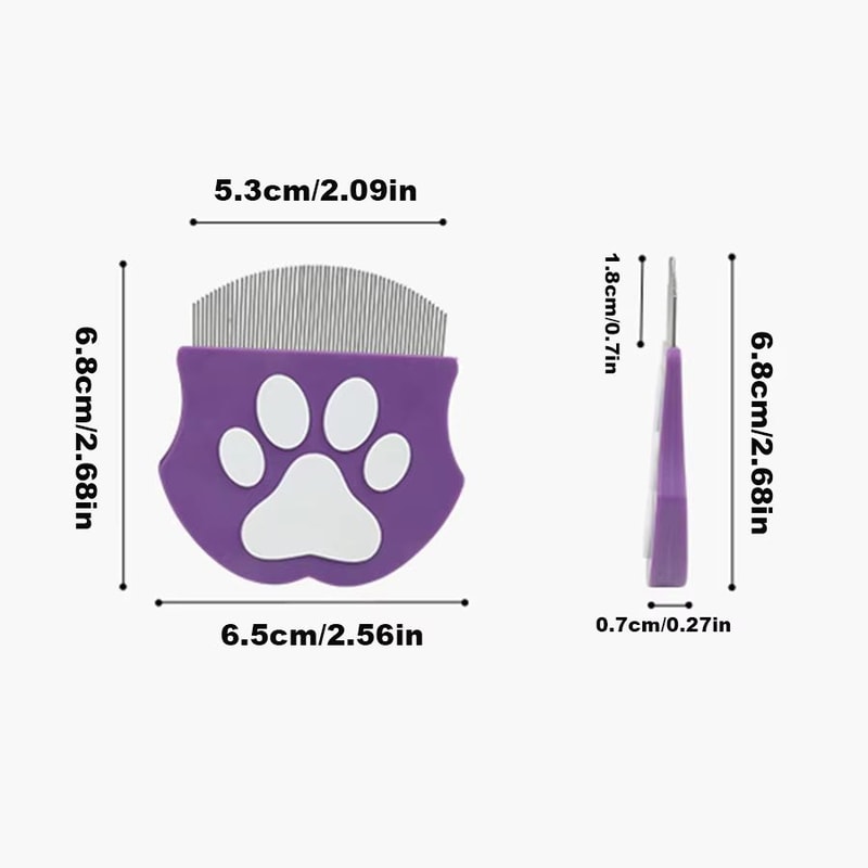 Curved Pet Grooming Comb Flea And Detangling Brush For Cats And Dogs Face And Body Mini Grooming To 5