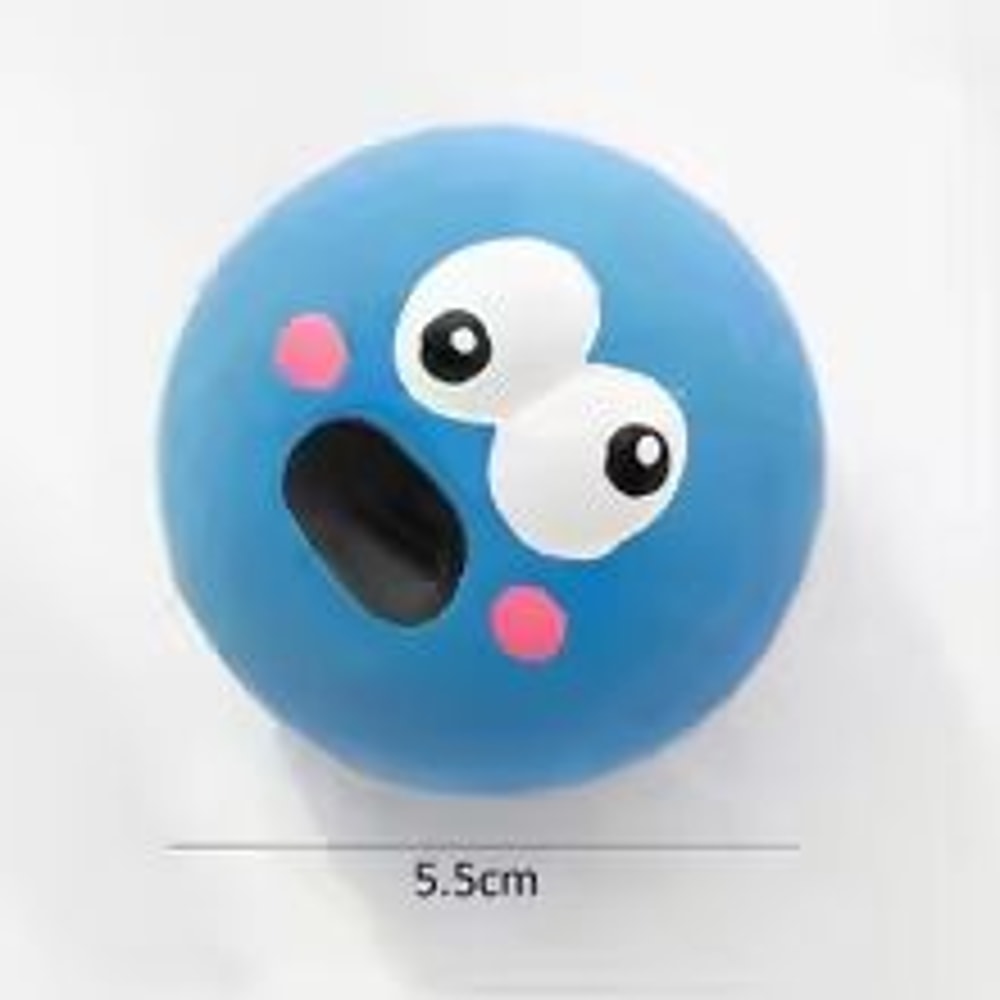 Squeaky Rubber Dog Ball Chew Toy Bite Resistant Tooth Cleaning Interactive Pet Ball 9