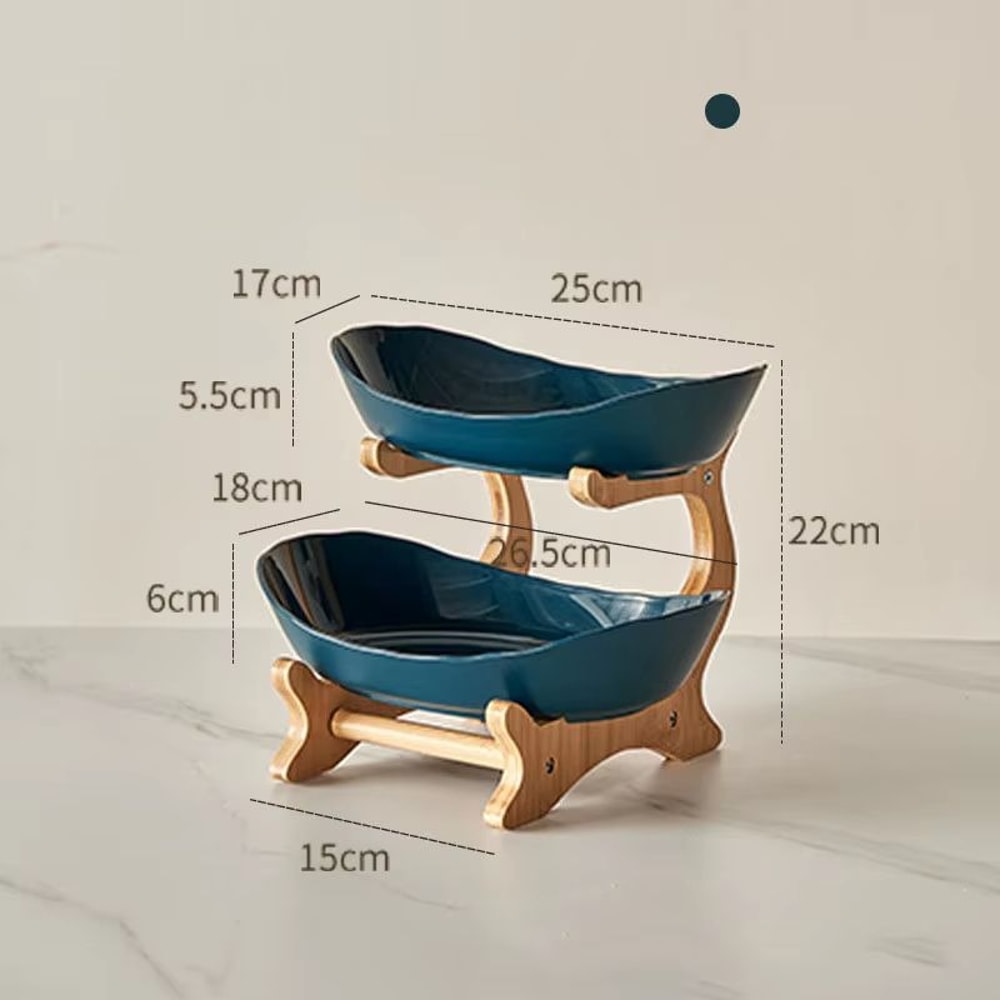 23 Tier Snack Serving Tray Fruit Plate Modern Candy Dish Dessert Stand For Home 8