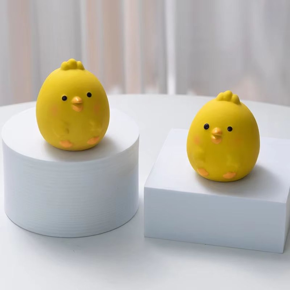 Cute Chicken Dog Squeaky Toy BiteResistant Rubber Chew For Dental Cleaning 4