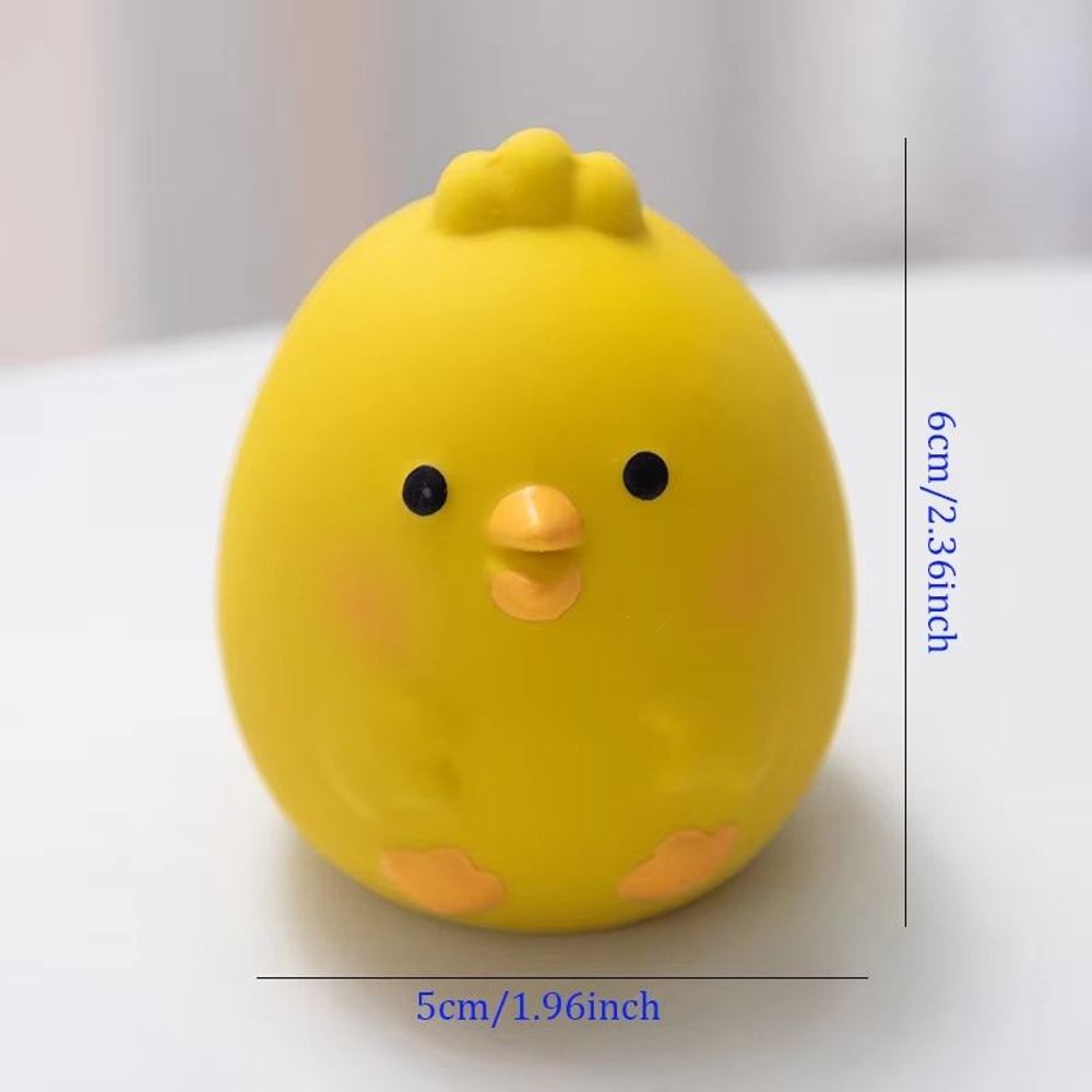 Cute Chicken Dog Squeaky Toy BiteResistant Rubber Chew For Dental Cleaning 6