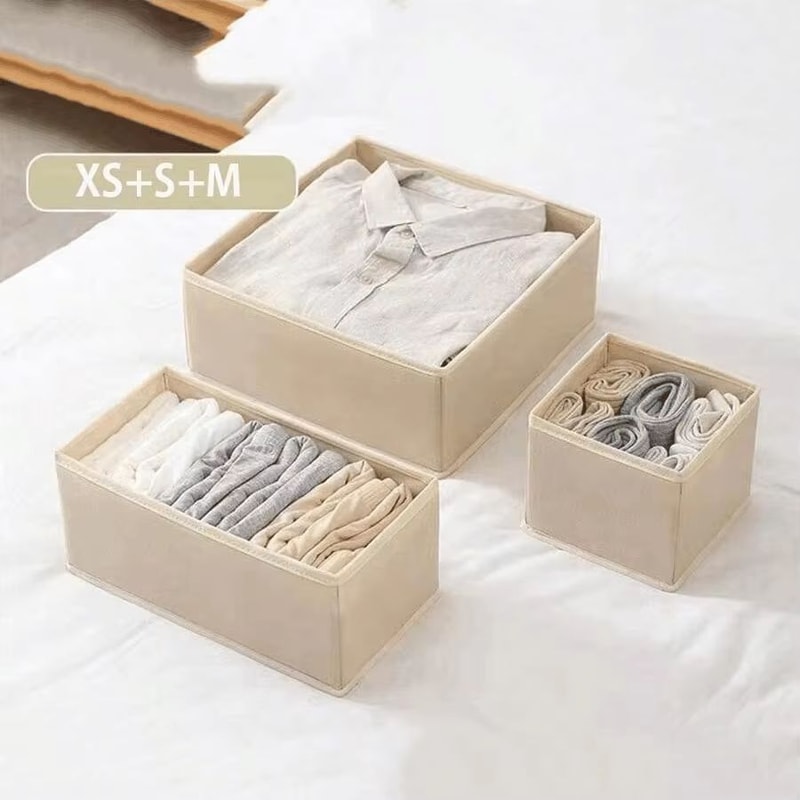 SpaceSaving Foldable Underwear Organizer Set Drawer Closet Storage Boxes 612 Pieces 3