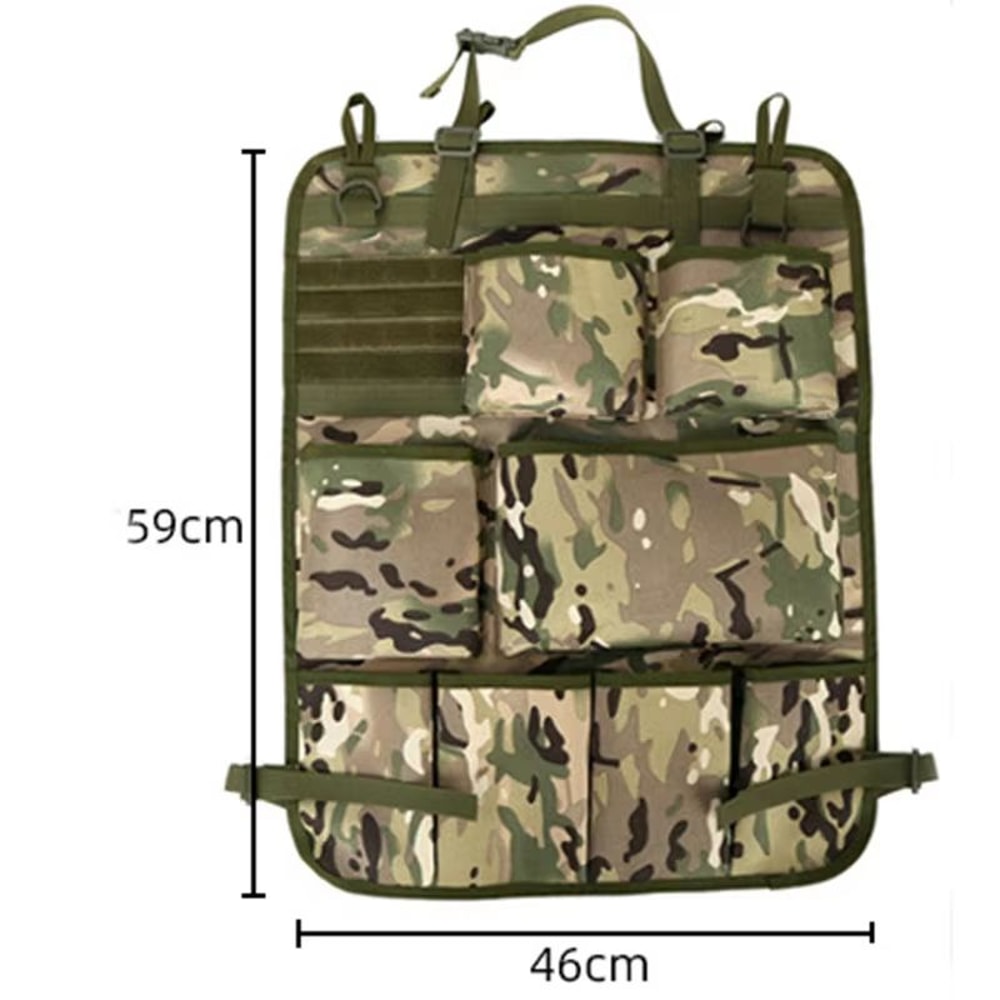 Tactical Camo Car Seat Organizer Hanging Seat Back Storage Bag With MultiPocket Tidying 3