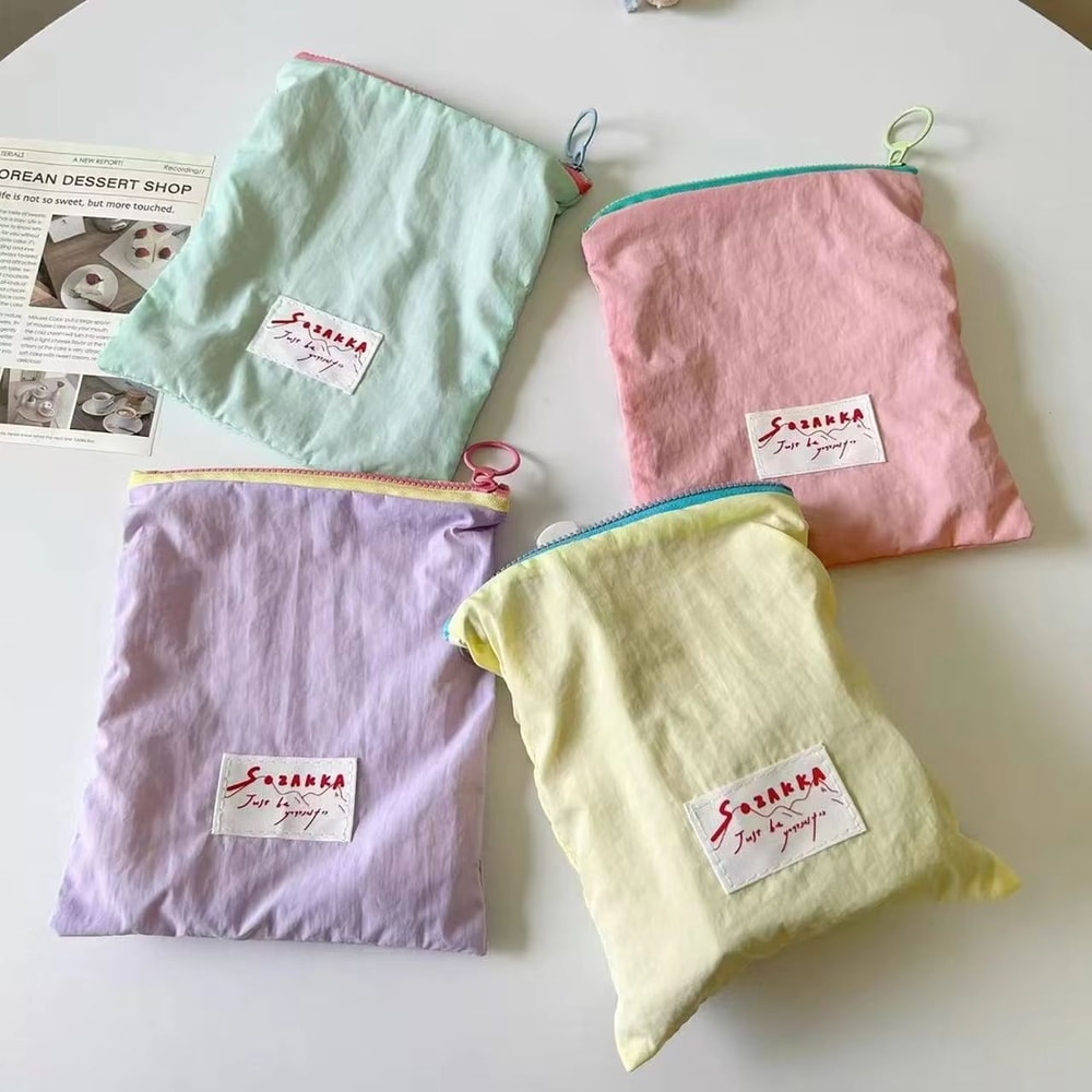 Cute Mini Zipper Makeup Bag Korean Macarone Cosmetic Pouch 1