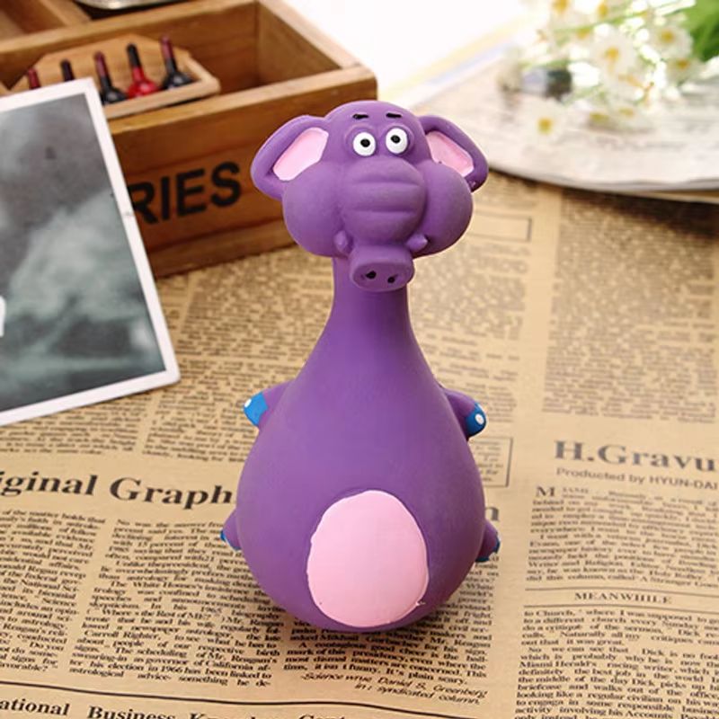 Durable Squeaky Dog Toy Rubber Chew Animal Toy For Small Large Dogs 3