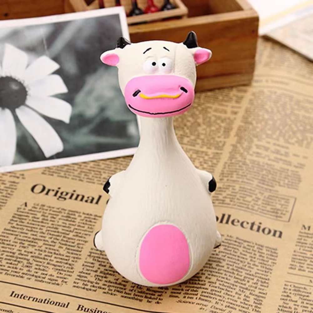 Durable Squeaky Dog Toy Rubber Chew Animal Toy For Small Large Dogs 4