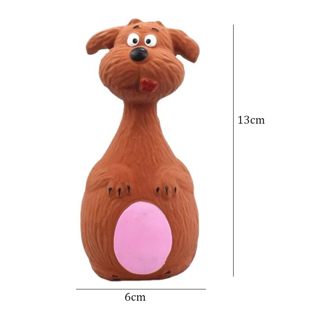 Durable Squeaky Dog Toy Rubber Chew Animal Toy For Small Large Dogs 6