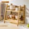 2Layer Bamboo Countertop Organizer Shelf Multipurpose Coffee Cup Storage Holder 6