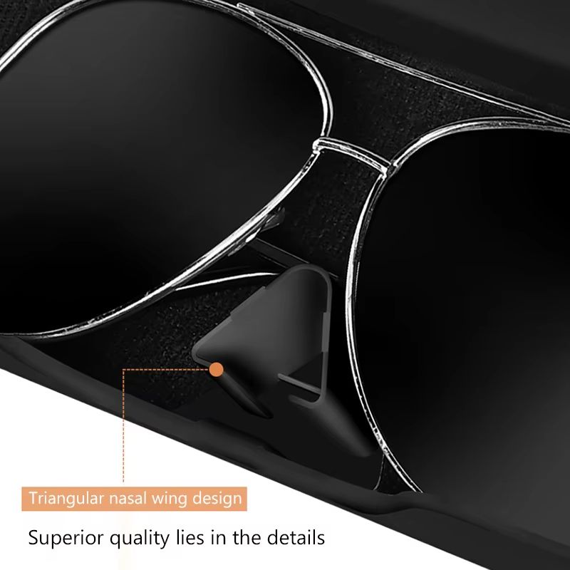 PressSwitch Car Glasses Holder Soft Fabric Sun Visor Eyewear Storage Case 2