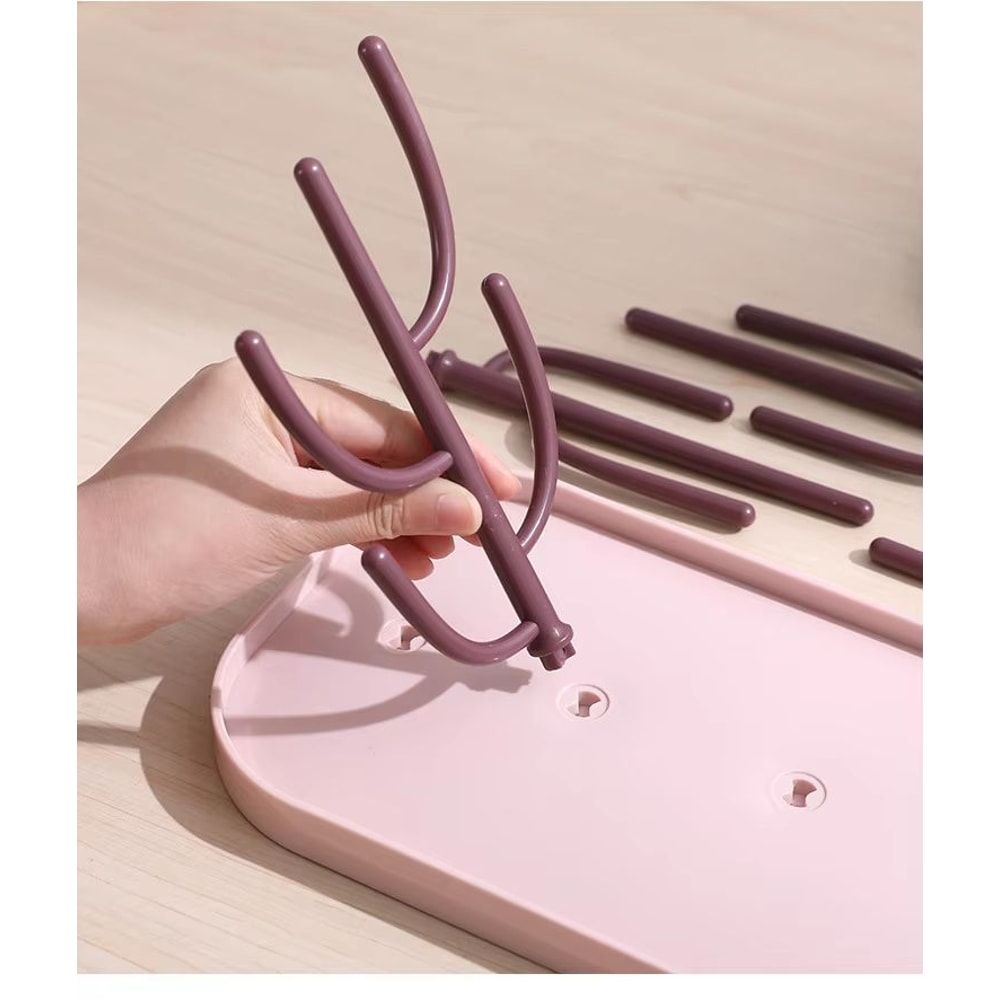 Baby Feeding Bottle Drying Rack Storage Holder Countertop Bottle And Nipple Organizer 1