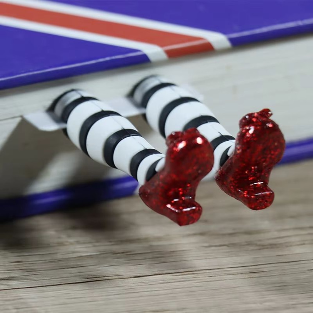 3D Wicked Witch Bookmark Handmade ABS Witch Legs Bookmark For Book Lovers 2