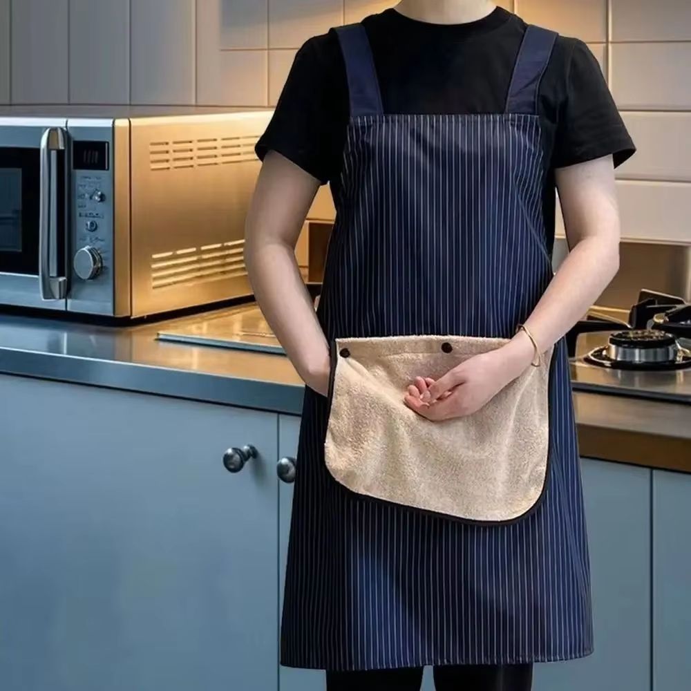 Waterproof Kitchen Apron Sleeveless CrossBack With Removable Towe AntiFouling Cooking Baking Bib 1