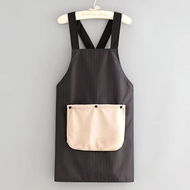 Waterproof Kitchen Apron Sleeveless CrossBack With Removable Towe AntiFouling Cooking Baking Bib 6