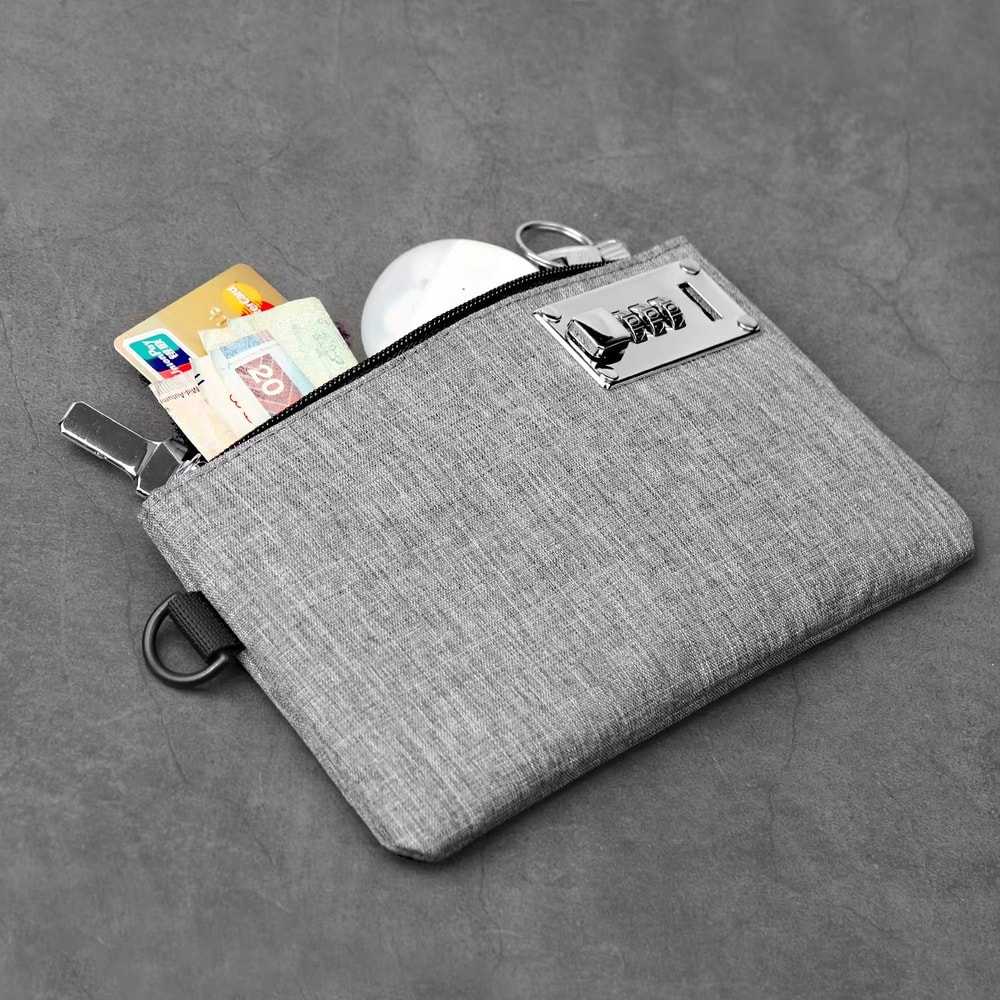 Lockable Money Bag Coin Purse With Card Holder Clutch For Men 1