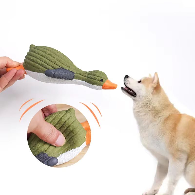 PenguinShape Squeaky Dog Toy Latex Chew Toy BiteResistant Interactive Pet Toy 1