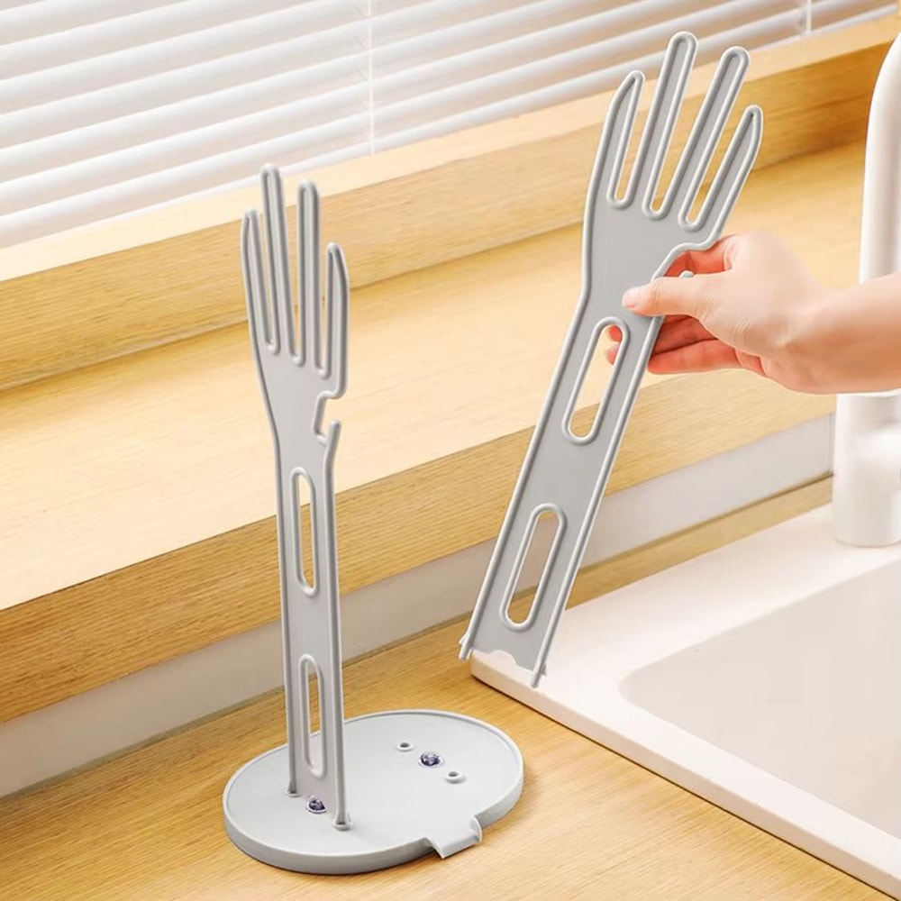 Kitchen Glove Towel Holder Stand Rubber Glove Dryer Countertop Accessory 3