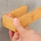 Bamboo Wooden WallMounted Towel Rack Adhesive Bathroom Kitchen Organizer Shelf 3