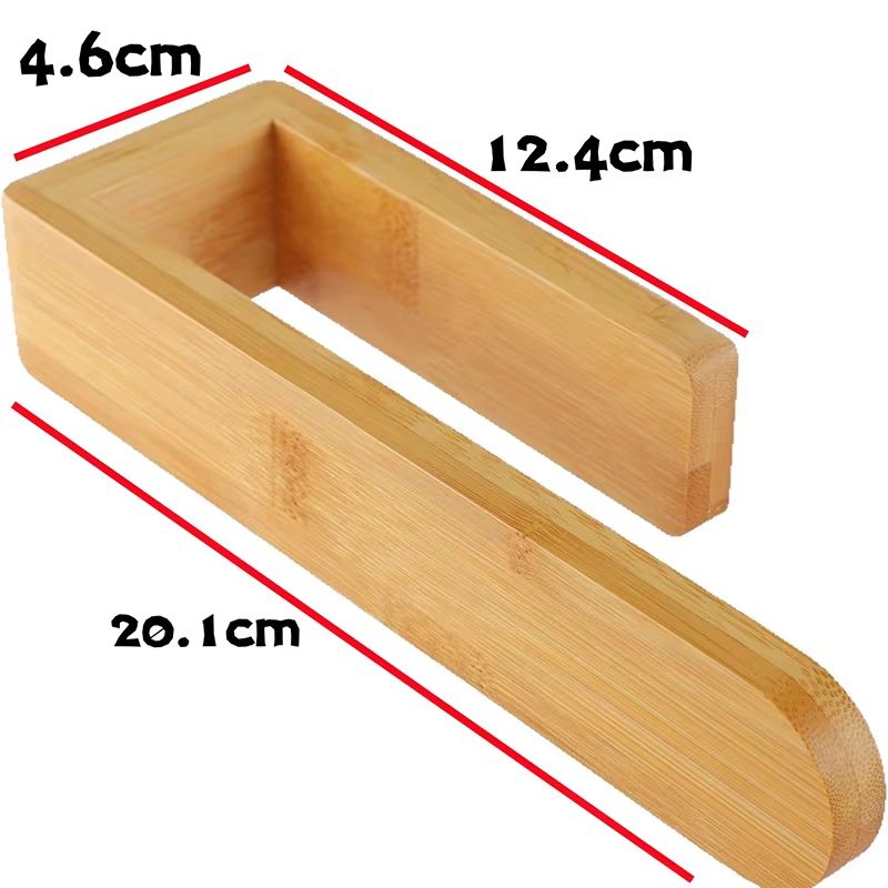 Bamboo Wooden WallMounted Towel Rack Adhesive Bathroom Kitchen Organizer Shelf 5