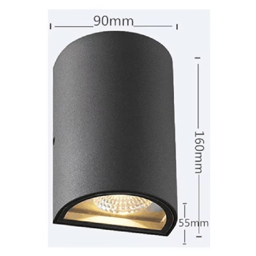 SANDIY Waterproof Outdoor Wall Light 2Head UpDown LED Sconce For Patio Garden 2
