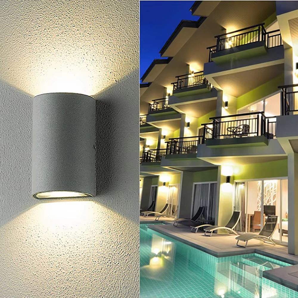 SANDIY Waterproof Outdoor Wall Light 2Head UpDown LED Sconce For Patio Garden 4