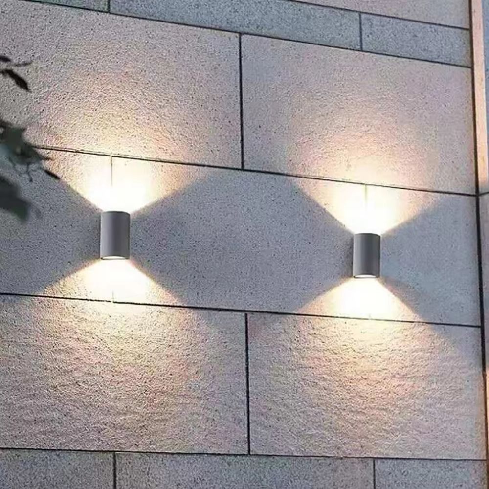 SANDIY Waterproof Outdoor Wall Light 2Head UpDown LED Sconce For Patio Garden 5