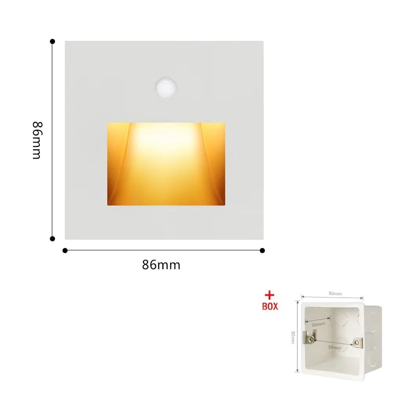 Smart PIR Motion Sensor Wall Lamp LED Nightlight For Indoor Staircase Room 7