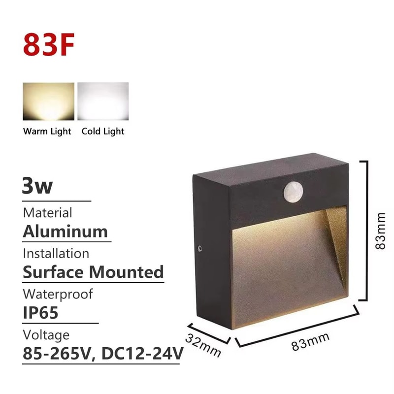 SANDIY Outdoor Motion Sensor Wall Light Waterproof LED Stair Garden Sconce 110220V 7