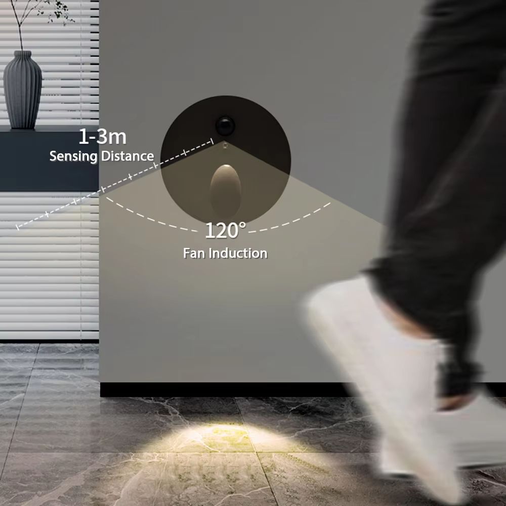 Smart Motion Sensor LED Step Light Recessed Wall Lamp 1W For Indoor Outdoor 5