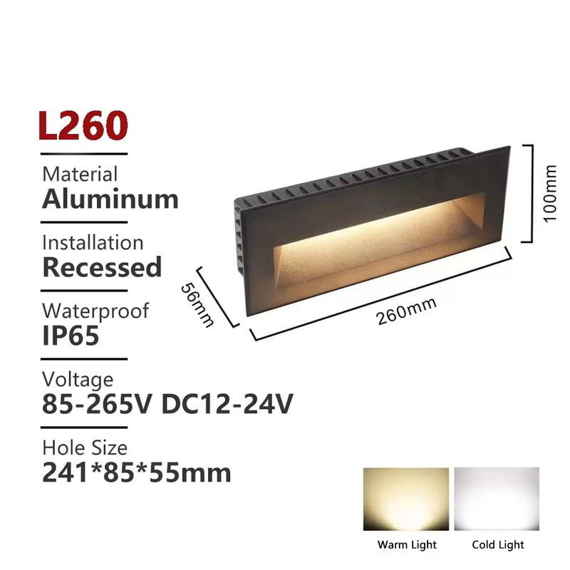 Waterproof Outdoor LED Stair Wall Light 3W6W For Exterior Step Illumination 11