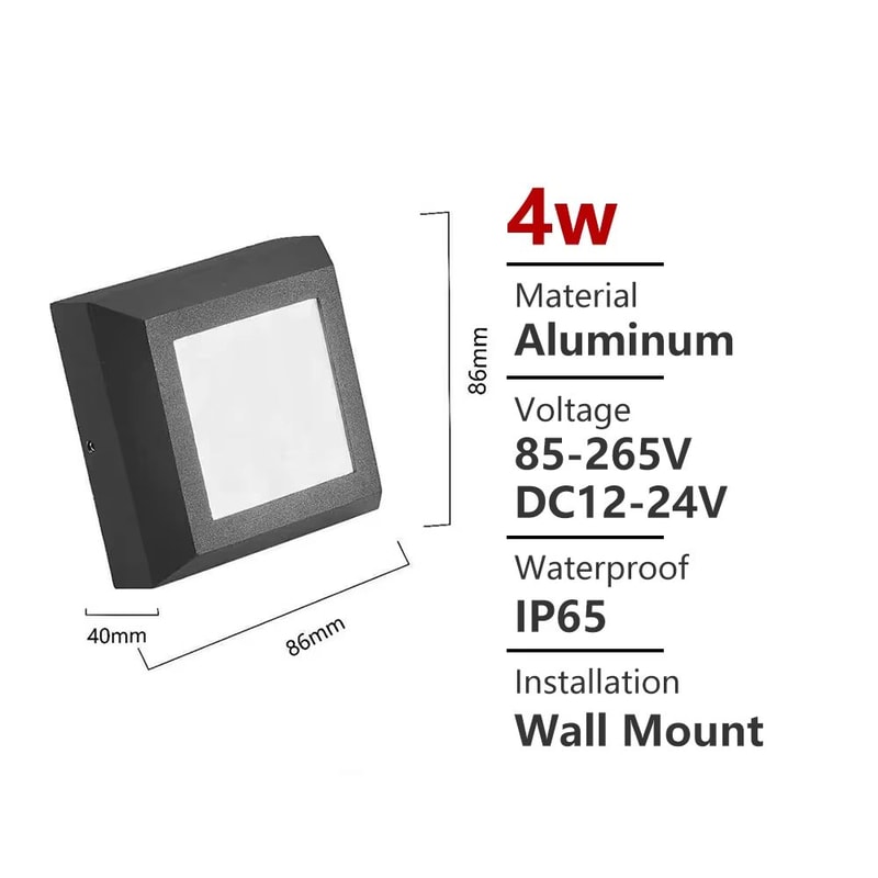 Waterproof Outdoor LED Stair Step Light 12V110V220V Wall Lamp For Garden Terrace 6