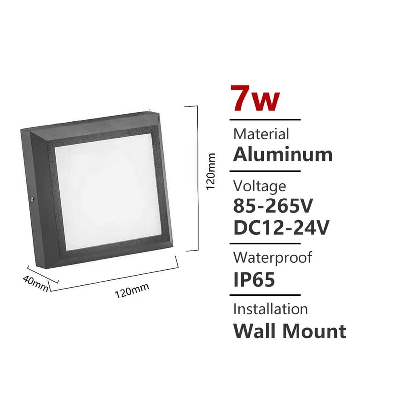 Waterproof Outdoor LED Stair Step Light 12V110V220V Wall Lamp For Garden Terrace 7