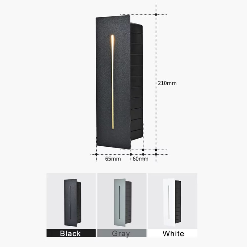 Waterproof 3W LED Recessed Stair Wall Light For IndoorOutdoor Use 4