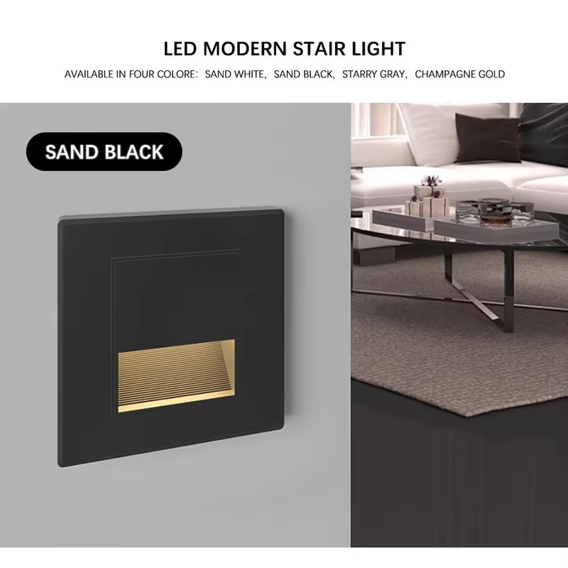 Smart Motion Sensor LED Recessed Stair Wall Night Light 110V220V 4