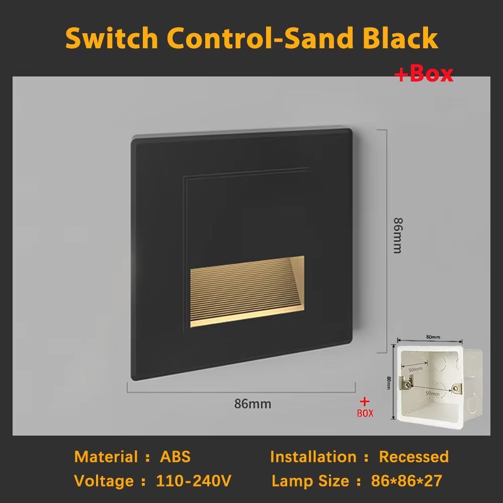 Smart Motion Sensor LED Recessed Stair Wall Night Light 110V220V 16