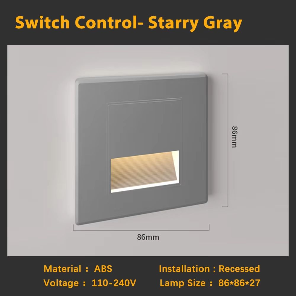 Smart Motion Sensor LED Recessed Stair Wall Night Light 110V220V 20