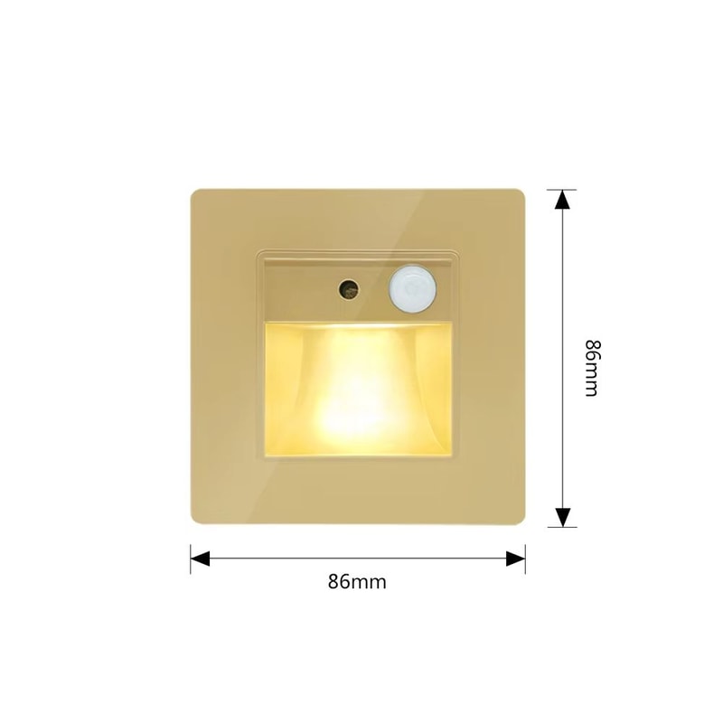 Smart PIR Motion Sensor LED Recessed Night Light For Stairs Hallways 11