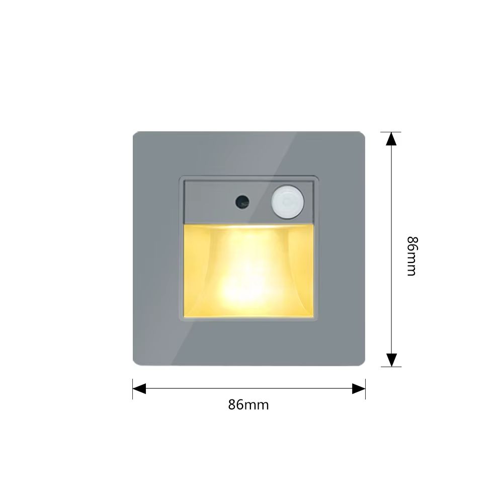 Smart PIR Motion Sensor LED Recessed Night Light For Stairs Hallways 6