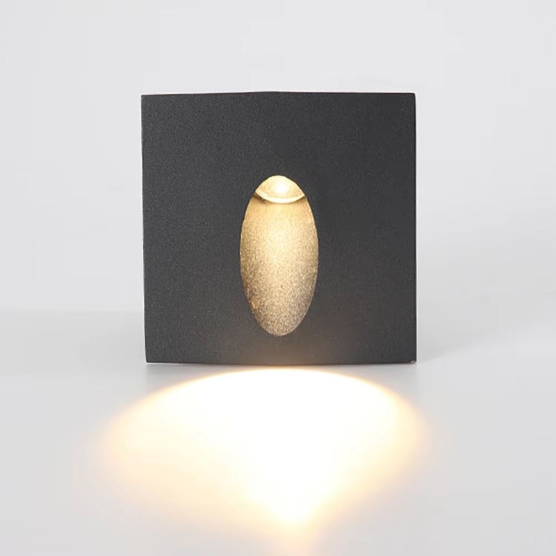 Outdoor Waterproof Recessed LED Stair Wall Light 12V110V220V Round Exterior Nightlight 3