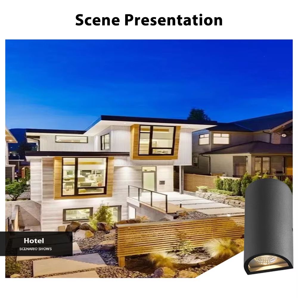 Waterproof Outdoor LED Wall Sconce 6W10W Up Down Porch Light 4