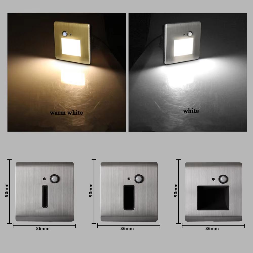 Smart Motion Sensor Recessed Wall Lamp For Indoor Step Stair Night Lighting 3