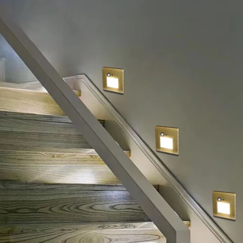 Smart Motion Sensor Recessed Wall Lamp For Indoor Step Stair Night Lighting 4