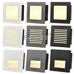 recessed 3w led step & wall light with mounting box for indoor & outdoor use
