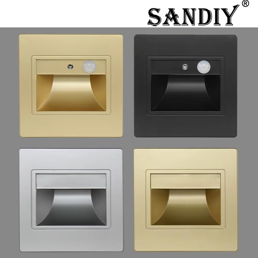 Smart Motion Sensor Recessed Stair Wall Light With Voice Activation 0