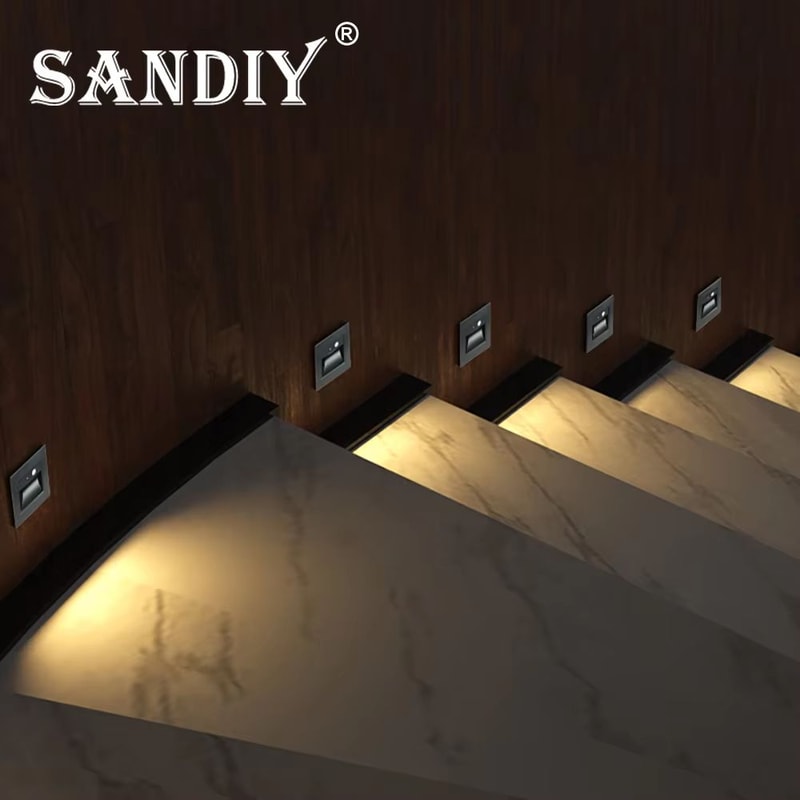 Smart Motion Sensor Recessed Stair Wall Light With Voice Activation 2